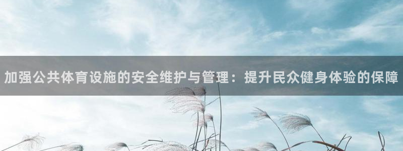 意昂4神州：加强公共体育设施的安全维护与管理：提升民
