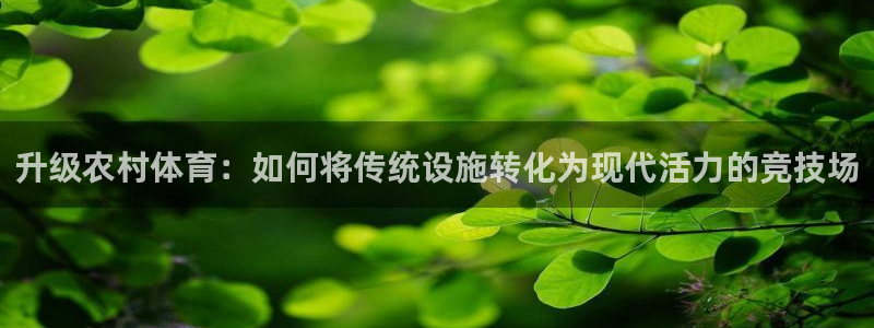 意昂4娱乐首页网站大全：升级农村体育：如何将传统设施